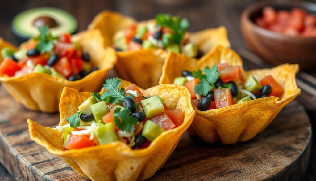 crispy taco shell bowls