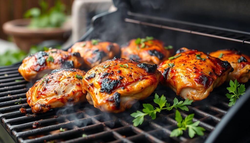 chicken thighs on pellet grill