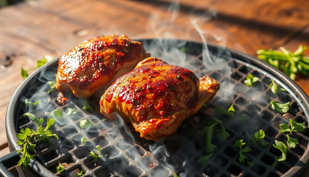 chicken thighs on pellet grill