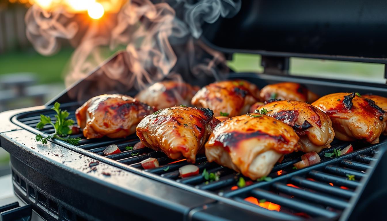 chicken thighs on pellet grill